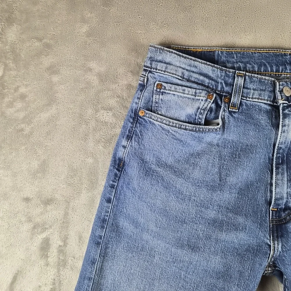 Levis 505 Regular Fit Jeans Mens 36x30 Blue Denim Stretch Straight Leg Pants